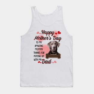 Silver Labrador Happy Mother's Day To My Amazing Mommy Tank Top